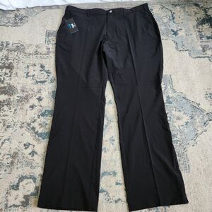 TGW Mens 40 X 32 Performance Golf Pants NWT Black Flat Front